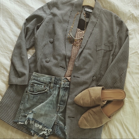 Vintage Jackets & Blazers - Vintage Gingham Blazer!